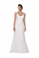 Soft Chiffon V-Neck Chapel Train Sleeveless Wedding Dress Southampton