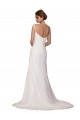 Soft Chiffon V-Neck Chapel Train Sleeveless Wedding Dress Southampton
