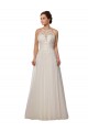 Tulle Illusion Neck Sweep Train Sleeveless Wedding Dress Southampton