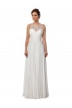 Soft Chiffon Illusion Neck Sweep Train Sleeveless Boho Wedding Dress Southampton