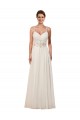 Keyhole Back Soft Chiffon Sweetheart Chapel Train Sleeveless Wedding Dress Southampton