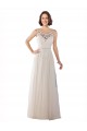 Tulle Illusion Neck Sweep Train Sleeveless Boho Wedding Dress Southampton