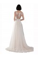 Tulle Illusion Neck Sweep Train Sleeveless Boho Wedding Dress Southampton