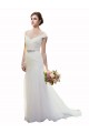 Tulle Off the Shoulder Chapel Train Sleeveless Beach Wedding Dress Southampton