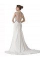 Soft Chiffon Sweetheart Chapel Train Sleeveless Beach Wedding Dress Southampton