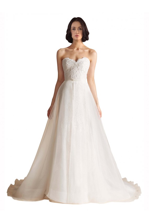 Low Back Tulle Sweetheart Sweep Train Sleeveless Bridal Wedding Dress Southampton