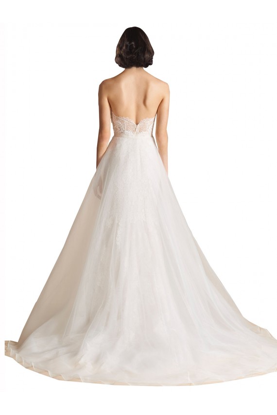 Low Back Tulle Sweetheart Sweep Train Sleeveless Bridal Wedding Dress Southampton