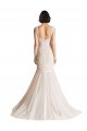 Low Back Tulle V-Neck Sweep Train Sleeveless Wedding Dress Southampton