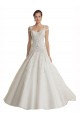Tulle & Lace Off the Shoulder Sweep Train Sleeveless Wedding Dress Southampton
