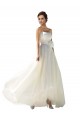 Soft Chiffon Strapless Long Sleeveless Wedding Dress Southampton