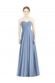 Dusty Blue Soft Chiffon Sweetheart Long Sleeveless Evening Dress / Bridesmaid Dress Southampton