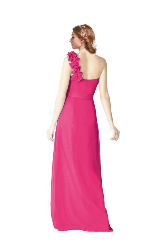 Azalea Soft Chiffon One Shoulder Long Sleeveless Bridesmaid Gown Southampton