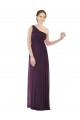 Grape Soft Chiffon One Shoulder Long Sleeveless Evening Dress / Bridesmaid Dress Southampton