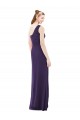 Grape Soft Chiffon One Shoulder Long Sleeveless Evening Dress / Bridesmaid Dress Southampton