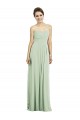 Sage Soft Chiffon Sweetheart Long Sleeveless Bridesmaid Dress Southampton