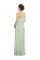 Sage Soft Chiffon Sweetheart Long Sleeveless Bridesmaid Dress Southampton