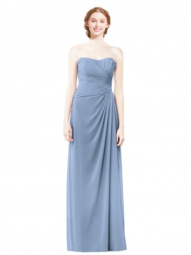 Chiffon Strapless Long Sleeveless Formal Dresses / Bridesmaid Dresses Southampton