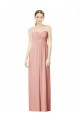 Bliss Pink Soft Chiffon Sweetheart Long Sleeveless Bridesmaid Dress Southampton