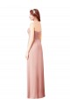 Bliss Pink Soft Chiffon Sweetheart Long Sleeveless Bridesmaid Dress Southampton