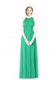 Emerald Green Soft Chiffon Halter Neck Long Sleeveless Bridesmaid Dress Southampton
