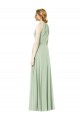 Emerald Green Soft Chiffon Halter Neck Long Sleeveless Bridesmaid Dress Southampton