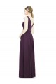 Grape Chiffon V-Neck Long Sleeveless Bridesmaid Dress / Evening Dress Southampton