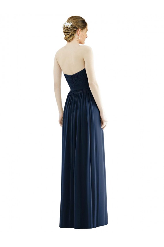 Soft Chiffon Sweetheart Long Sleeveless Formal Evening Gown / Bridesmaid Dress Southampton