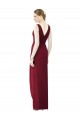 V-Back Frost Chiffon V-Neck Long Sleeveless Bridesmaid Dress / Evening Dress Southampton