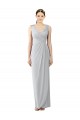 V-Back Frost Chiffon V-Neck Long Sleeveless Bridesmaid Dress / Evening Dress Southampton