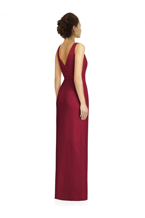 V-Back Frost Soft Chiffon V-Neck Long Sleeveless Bridesmaid Dress Southampton
