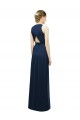 Salmon Soft Chiffon Halter Neck Long Sleeveless Bridesmaid Dress Southampton
