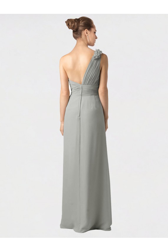 Soft Chiffon One Shoulder Long Sleeveless Bridesmaid Dress / Formal Dress Southampton