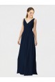 Chiffon V-Neck Long Sleeveless Bridesmaid Dresses / Formal Dresses Southampton
