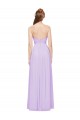 Lilac Soft Chiffon Sweetheart Long Sleeveless Evening Dress / Bridesmaid Dress Southampton