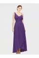 Soft Chiffon One Shoulder Long Sleeveless High Low Bridesmaid Dress Southampton