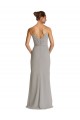 Silver Soft Chiffon Spaghetti Straps Long Sleeveless Bridesmaid Dress Southampton