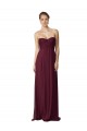 Grape Soft Chiffon Sweetheart Long Sleeveless Bridesmaid Dress / Formal Dress Southampton