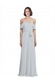 Frost Soft Chiffon Off the Shoulder Long Sleeveless Formal Dress / Bridesmaid Dress Southampton