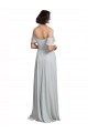 Frost Soft Chiffon Off the Shoulder Long Sleeveless Formal Dress / Bridesmaid Dress Southampton