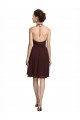 Soft Chiffon Spaghetti Straps Knee Length Sleeveless Bridesmaid Dress Southampton
