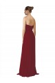Burgundy Soft Chiffon Sweetheart Long Sleeveless Bridesmaid Dresses Southampton