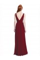 Chiffon V-Neck Long Sleeveless Bridesmaid Dress / Evening Gowns Southampton