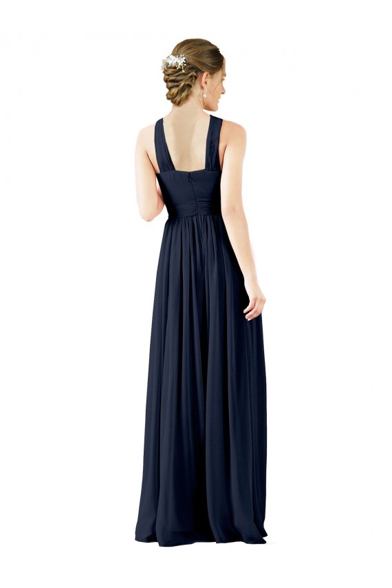 Princess Chiffon V-Neck Long Sleeveless Bridesmaid Gowns Southampton