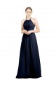 Open Back Soft Chiffon Halter Neck Long Sleeveless Evening Gowns / Bridesmaid Dress Southampton