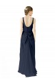 Open Back Soft Chiffon Scoop Neck Long Sleeveless Bridesmaid Dress Southampton