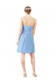 Open Back Periwinkle Soft Chiffon Sweetheart Knee Length Sleeveless Bridesmaid Dress Southampton