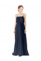Open Back Chiffon Spaghetti straps Long Sleeveless Bridesmaid Dress / Evening Gowns Southampton