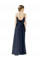 Open Back Chiffon Spaghetti straps Long Sleeveless Bridesmaid Dress / Evening Gowns Southampton