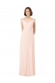 Keyhole Back Chiffon Off the Shoulder Long Sleeveless Bridesmaid Dress / Evening Dress Southampton