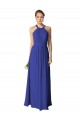 Soft Chiffon Halter Neck Long Sleeveless Evening Dress / Bridesmaid Dress Southampton